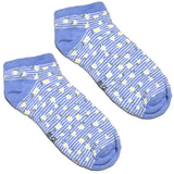 Blue And White Flower Ankle Socks