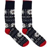Blue And White Flower Pattern Socks