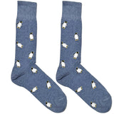 Blue And White Penguin Socks