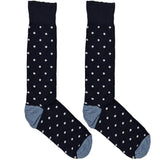 Blue And White Polka Socks