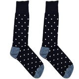 Blue And White Polka Socks