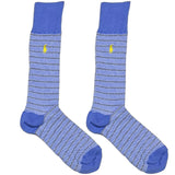 Blue And White RL Polo Stripes Socks