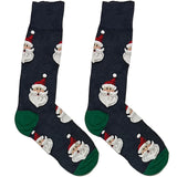 Blue And White Santa Socks