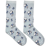 Blue And White Snoopy Short Crew Socks