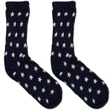 Blue And White Star Short Crew Socks