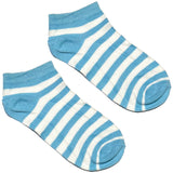 Blue And White Stripes Ankle Socks