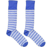 Blue And White Stripes Socks