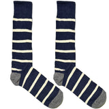 Blue And White Stripes Socks