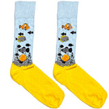 Blue And Yellow Marine Life Socks