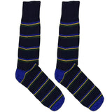 Blue And Yellow Narrow Stripes Socks