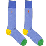Blue And Yellow RL Stripes Socks