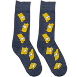 Blue And Yellow Simpsons Short Crew Socks