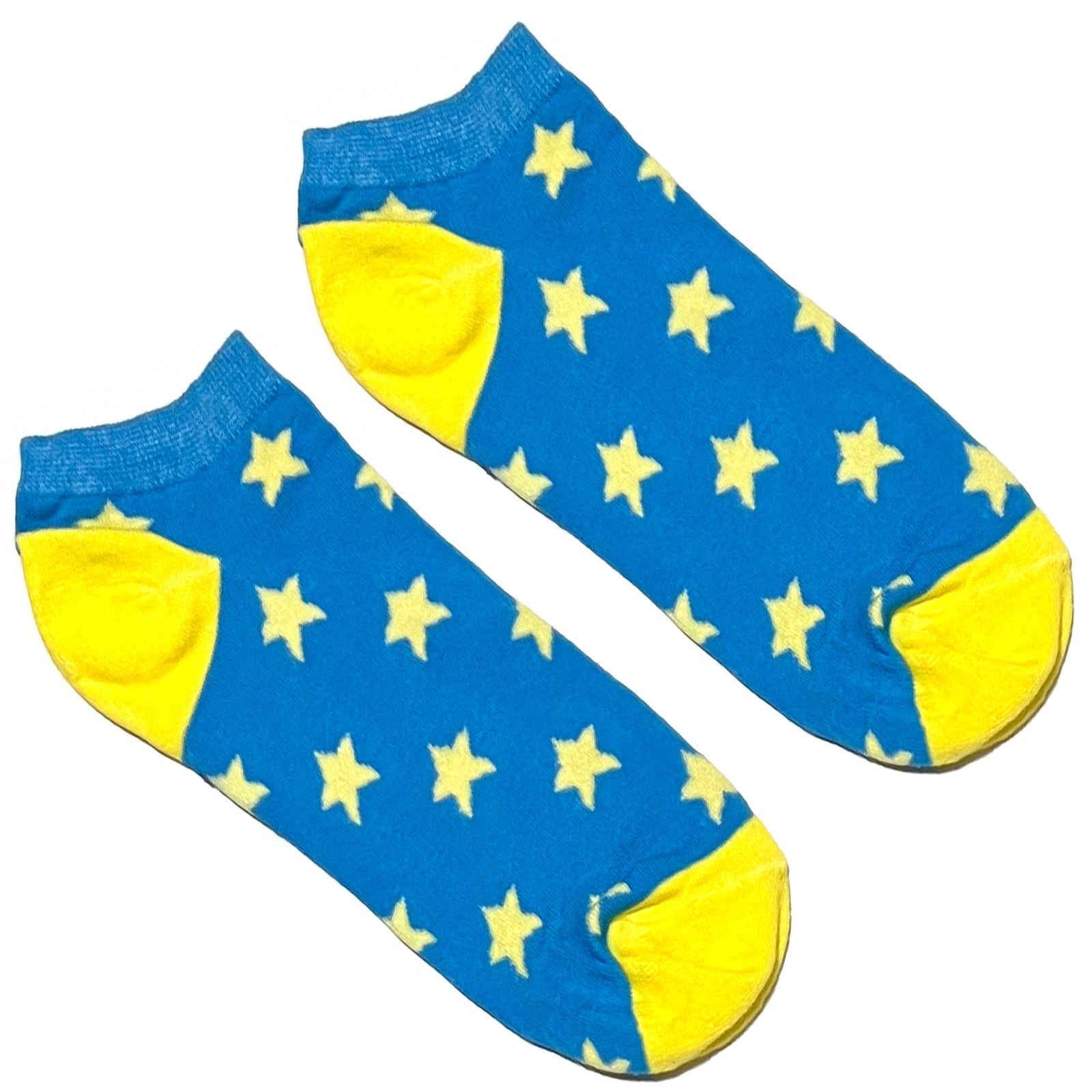 Blue And Yellow Stars Ankle Socks