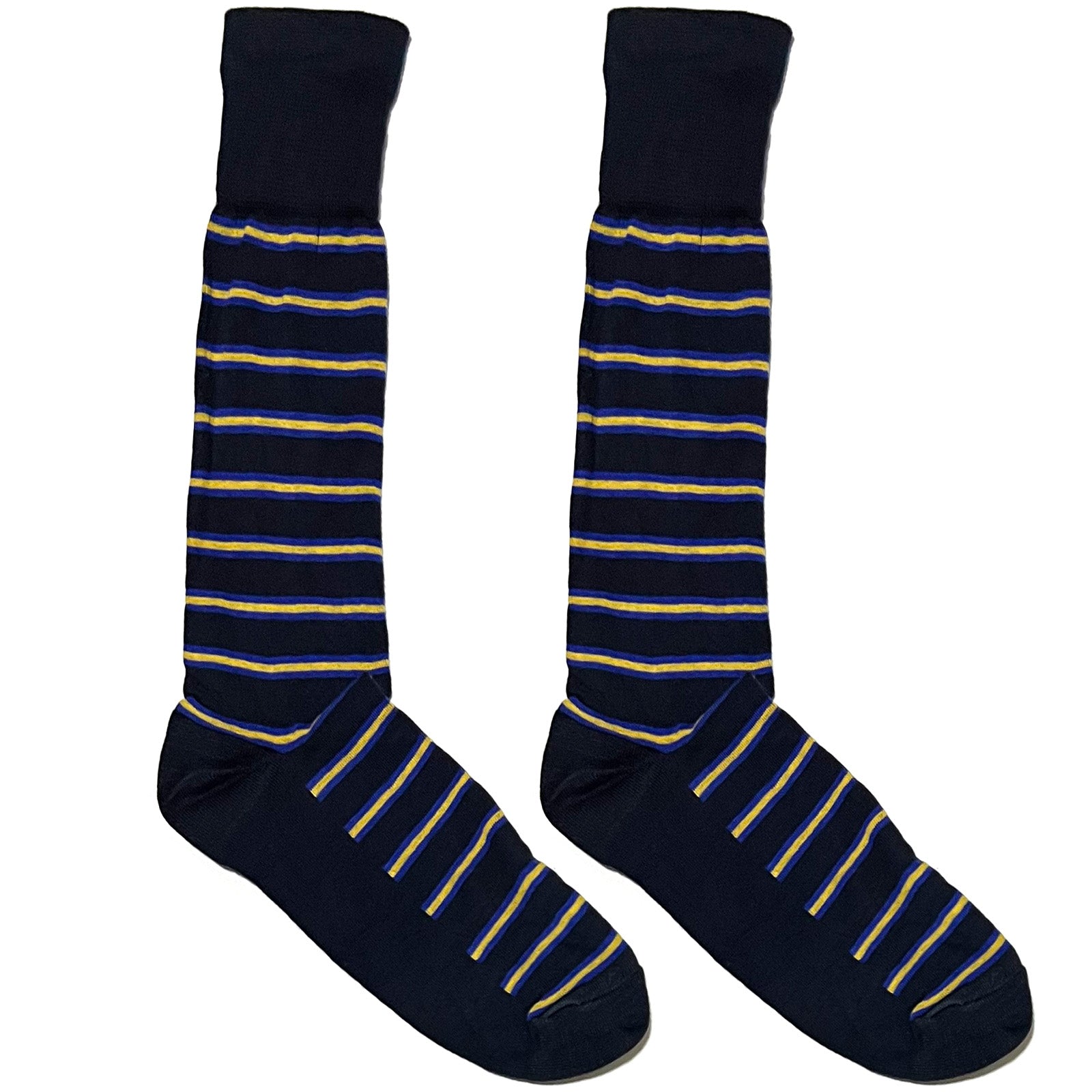 Blue And Yellow Stripes Socks