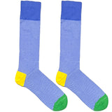 Blue And Yellow Textured Socks