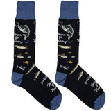 Blue Born To Go Fishing Socks