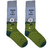 Blue Born To Golf Socks