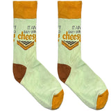 Blue Cheesy Short Crew Socks