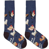 Blue Chicken Hen Socks