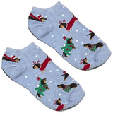 Blue Christmas Dog Ankle Socks