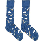Blue Cloud Bird Socks