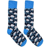 Blue Cloud Burst Socks
