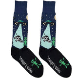 Blue Cow Space Socks