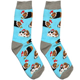Blue Cute Hamster Short Crew Socks