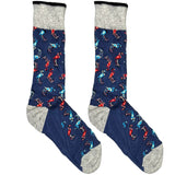 Blue Cycling Peacock Socks