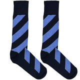 Blue Diagonal Stripe Socks