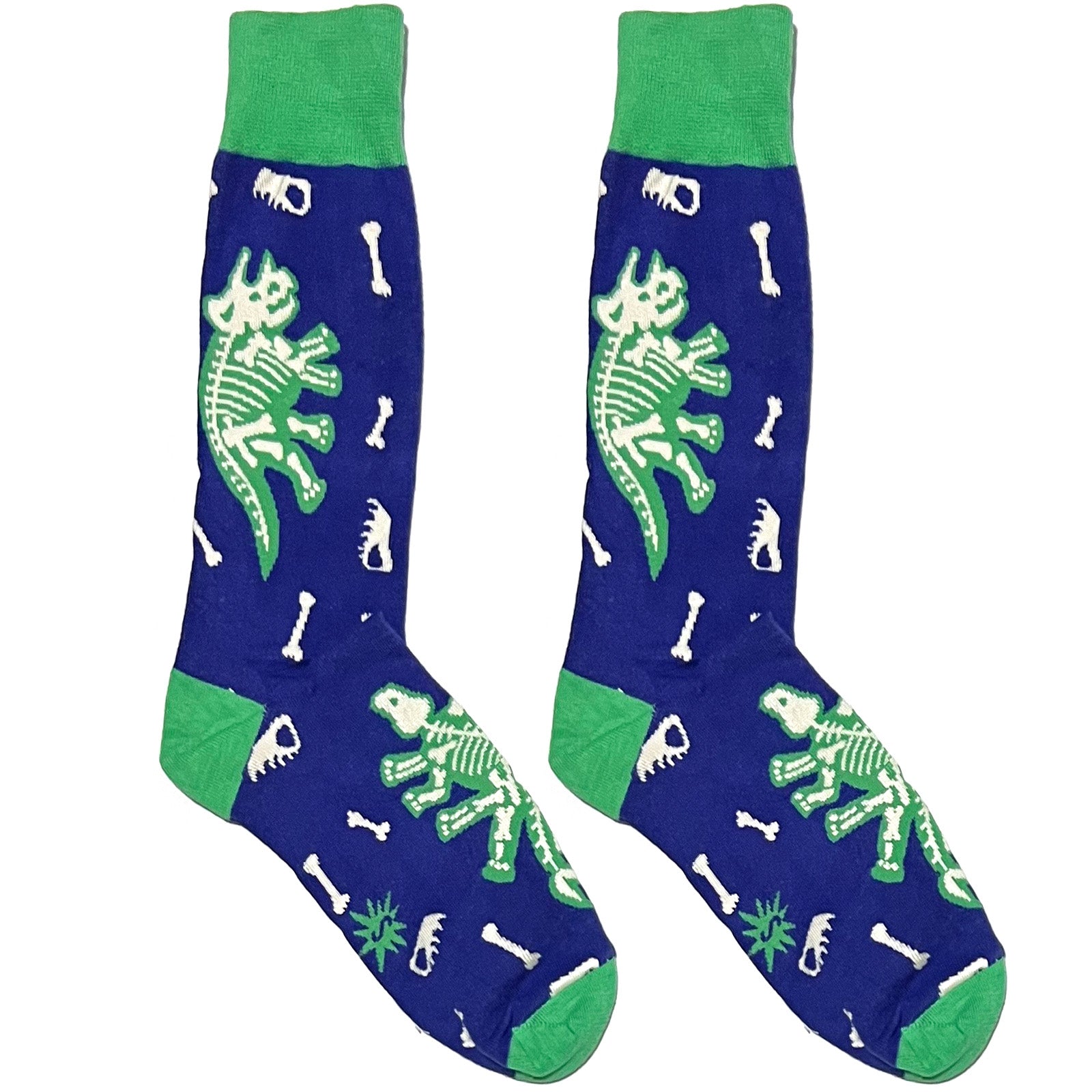 Blue Dino Skeleton Socks