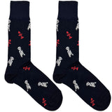Blue Dog Fire Hydrant Socks