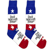 Blue Dont Mess With Texas Socks