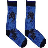 Blue Floral Pattern Socks