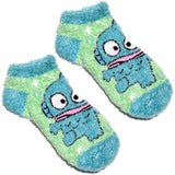 Blue Fluffy Cartoon Ankle Socks