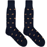 Blue Gold Fish Socks