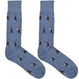 Blue Golf Player Socks