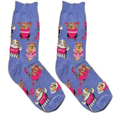 Blue Hamster Gym Short Crew Socks