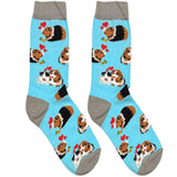 Blue Hamster Love Short Crew Socks