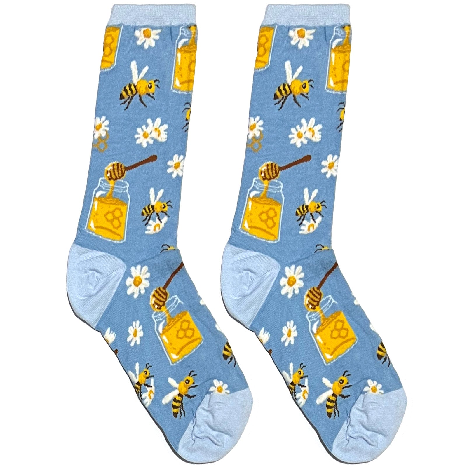 Blue Honey Lover Short Crew Socks
