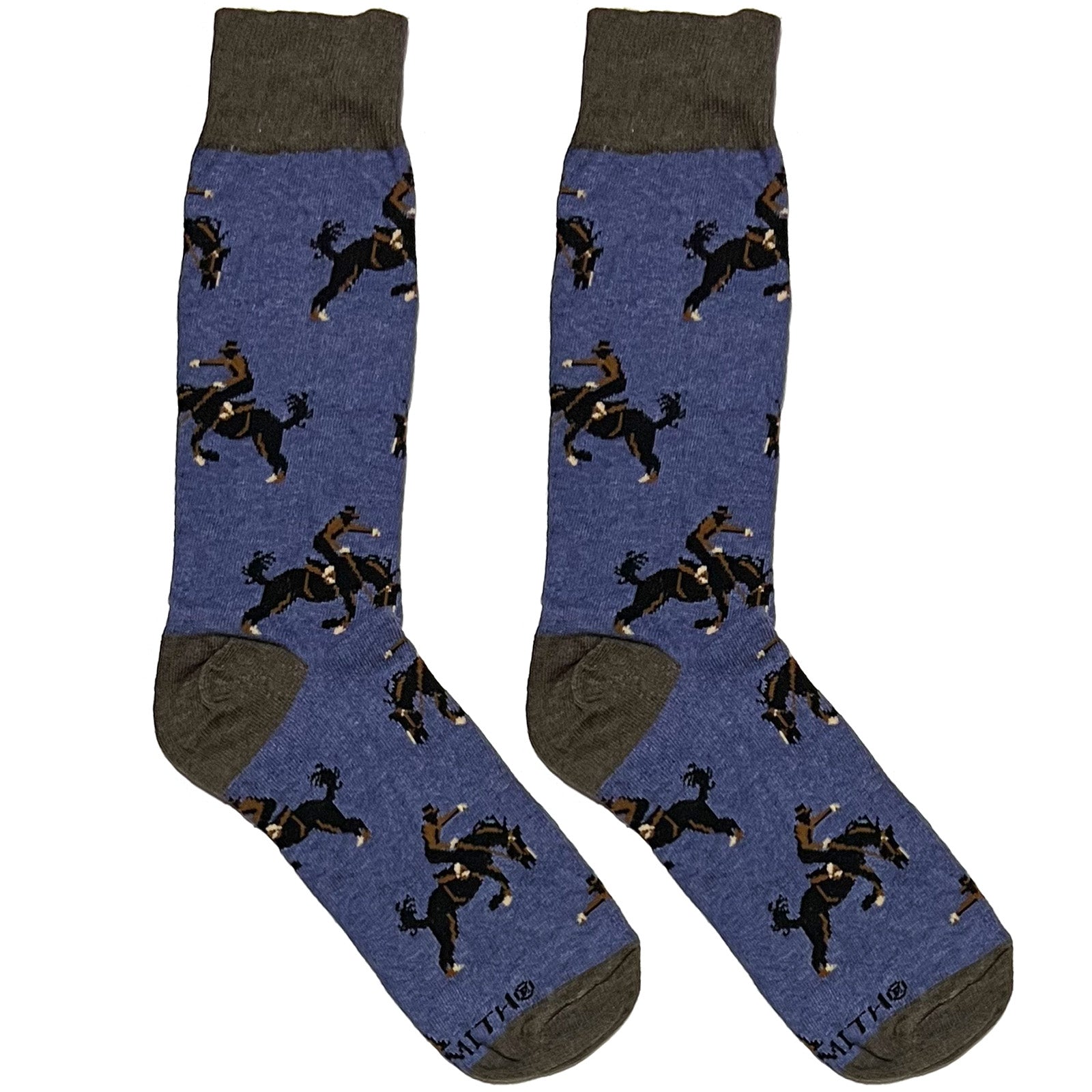 Blue Horse Rider Socks