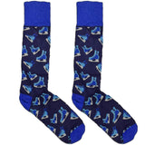 Blue Ice Skating Socks