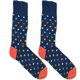 Blue Multicolor Polka Socks