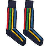 Blue Multicolor Stripes Socks