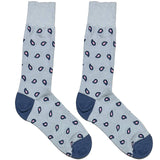 Blue Paisley Socks
