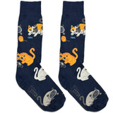 Blue Playing Cat Socks
