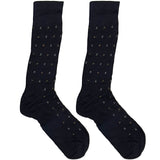 Blue Polka And Squares Socks