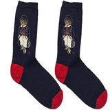 Blue RL Polo Long Coat Teddy Short Crew Socks