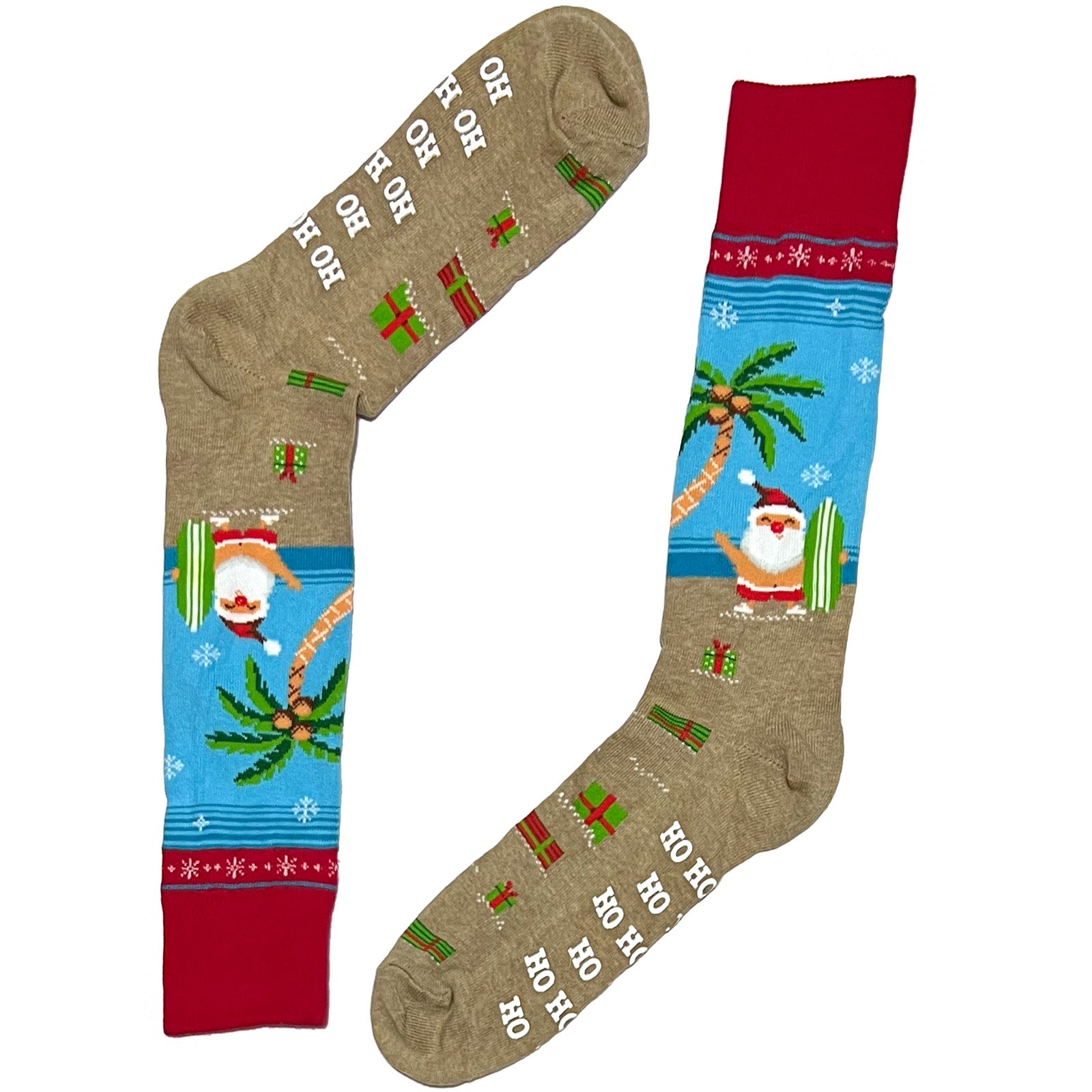 Blue Santa Surf Socks