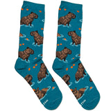 Blue Sea Lion Short Crew Socks